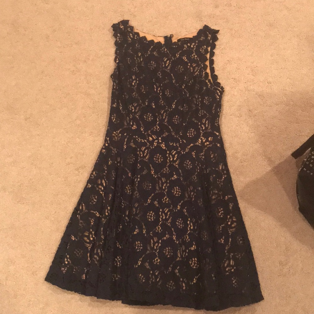 Navy Lace Juniors Dress
